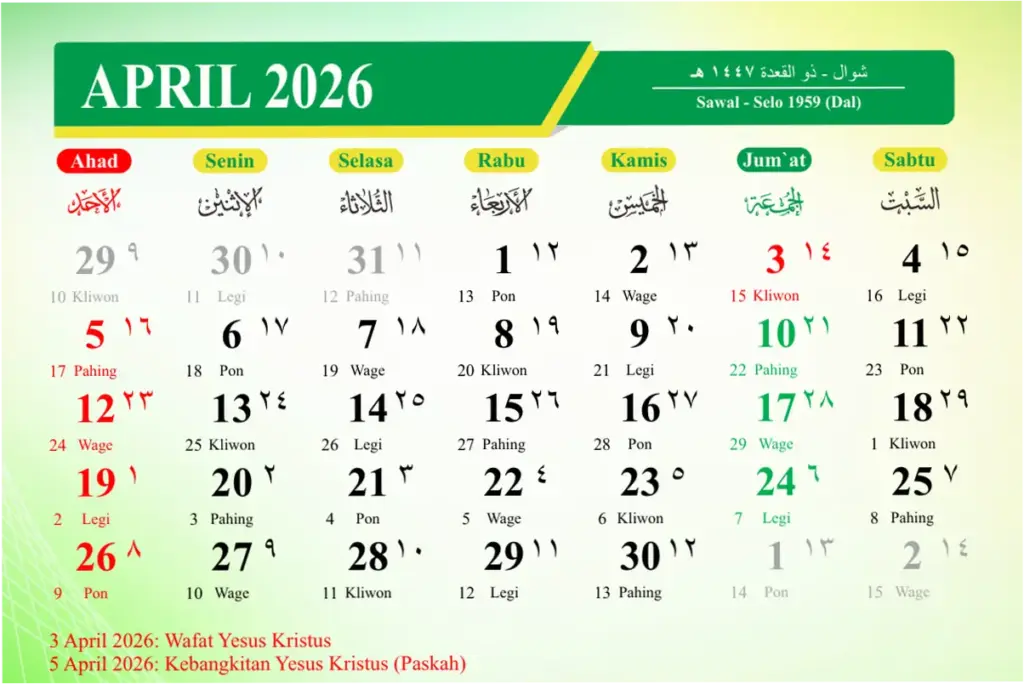 April 2026: Tanggal Merah, Hari Besar, dan Liburan yang Dinantikan