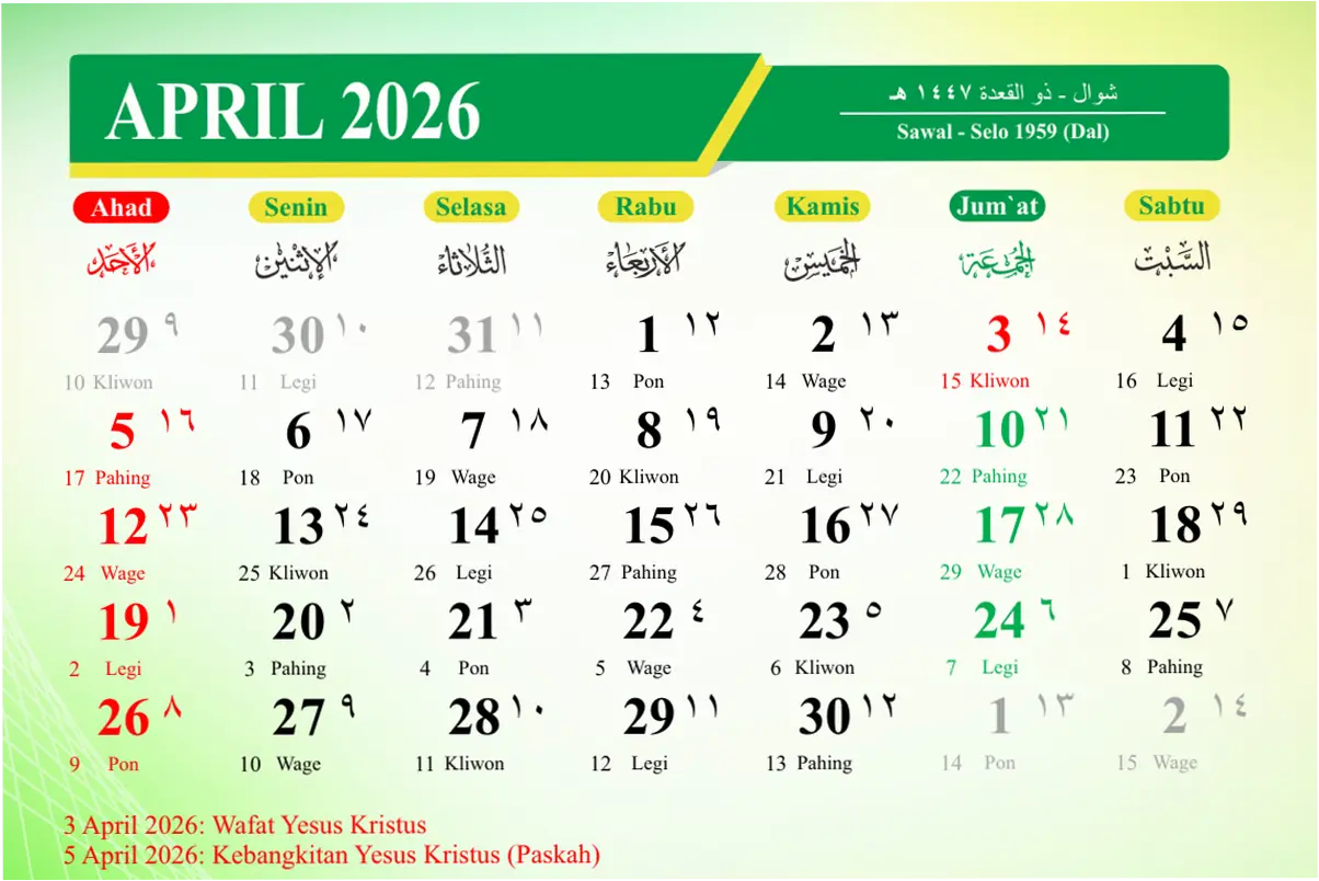 April 2026: Tanggal Merah, Hari Besar, dan Liburan yang Dinantikan