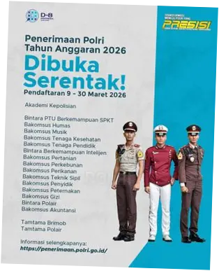 Penerimaan Polri 2026: Proses Pendaftaran, Syarat, dan Jadwal Seleksi