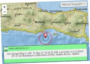 Gempa M 4,1 Terjadi di Maluku Tenggara