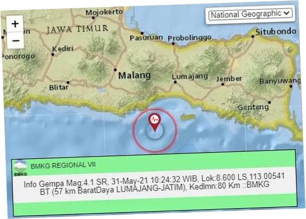 Gempa M 4,1 Terjadi di Maluku Tenggara