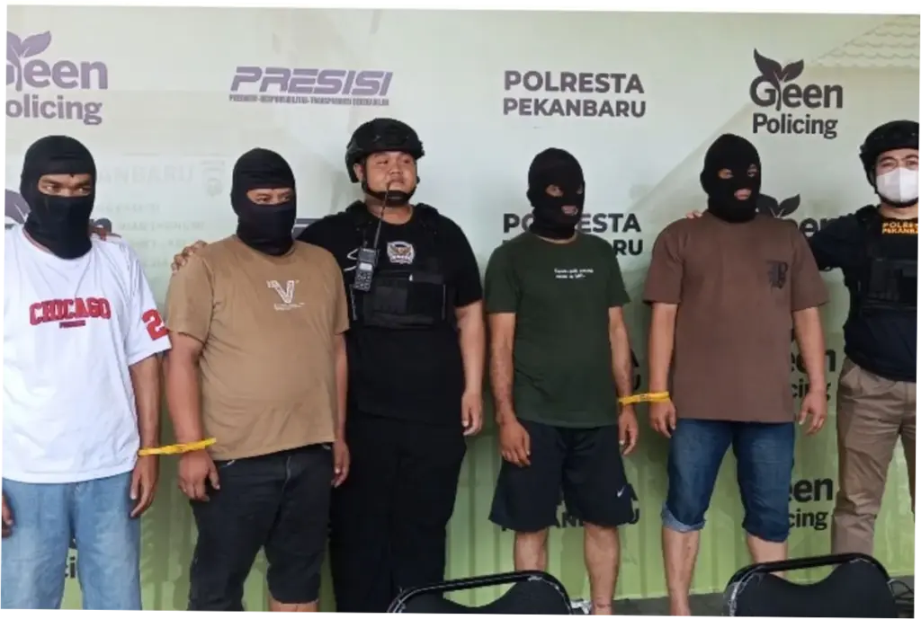 Penarikan Kendaraan Berujung Pengeroyokan di Riau, 4 Debt Collector Ditangkap