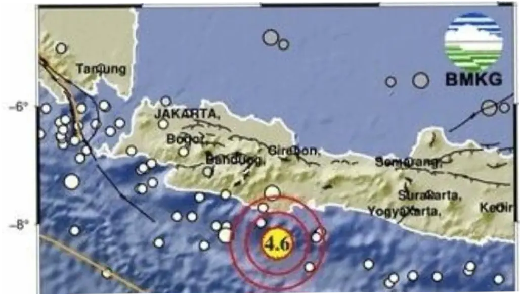 Gempa M 4,6 Guncang Pangandaran Jabar