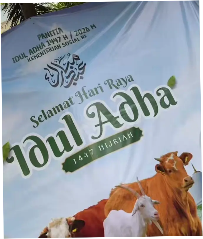 Idul Adha 1447 H: Kemensos Salurkan 295 Ekor Hewan Kurban