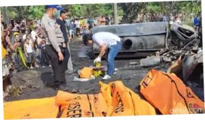Kronologi Bus ALS Tabrak Truk Tangki BBM di Sumsel hingga Tewaskan 16 Orang