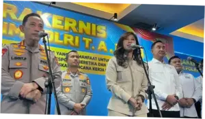 Menkomdigi Hadiri Rakernis Reskrim, Apresiasi Inovasi Polri Tangani Kasus Siber
