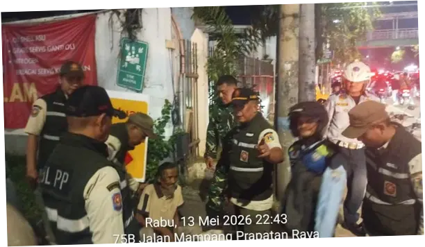 Pemulung dan Pengemis di Trotoar Mampang Dibawa ke Panti