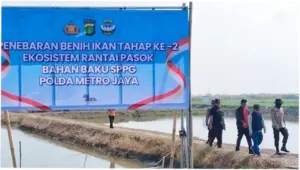Rantai Pasok SPPG, Polda Metro Tebar 300 Ribu Benih Udang di Muaragembong