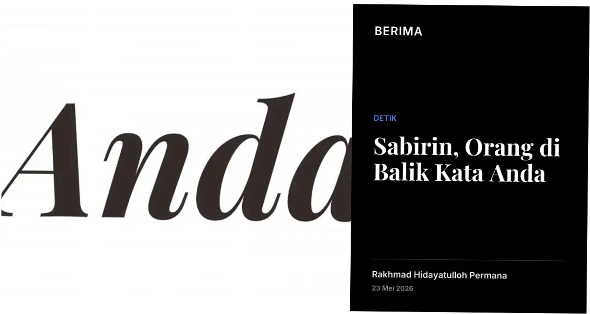 Sabirin, Orang di Balik Kata Anda