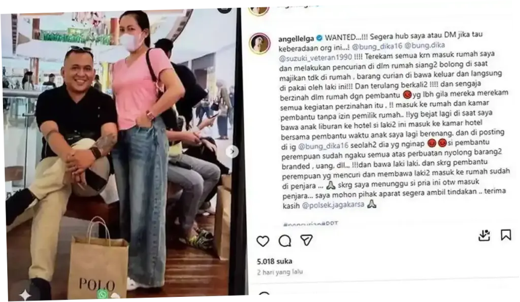 ART di Rumah Angel Lelga Ternyata Sudah Berulang Kali Mencuri