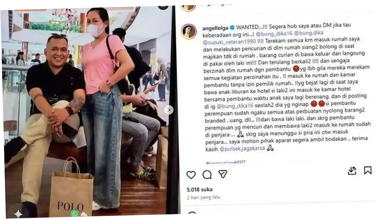 ART di Rumah Angel Lelga Ternyata Sudah Berulang Kali Mencuri