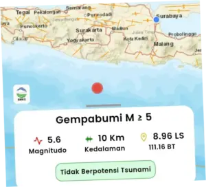 Gempa M 5,6 Guncang Pacitan Jatim