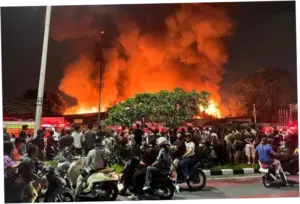 Kebakaran Hebat di Kemayoran Jakpus Diduga Akibat Korsleting Listrik