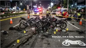 Kecelakaan Beruntun 5 Motor di Jalan Pajajaran Bogor, 1 Orang Tewas