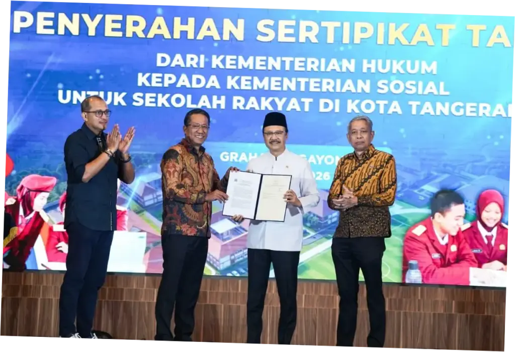 Kementerian Hukum Hibahkan Lahan di Tangerang untuk Sekolah Rakyat