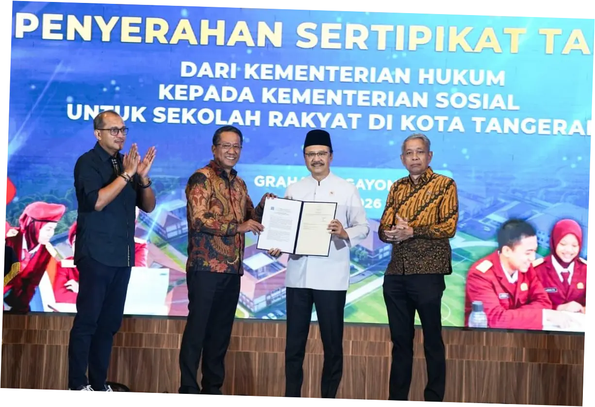 Kementerian Hukum Hibahkan Lahan di Tangerang untuk Sekolah Rakyat