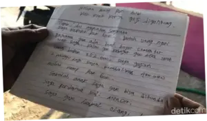 Maling Toko di Mojokerto Tinggalkan Surat Permintaan Maaf, Ini Isinya