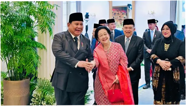 Pertemuan dan Gandengan Tangan Prabowo dan Megawati di Hari Lahir Pancasila