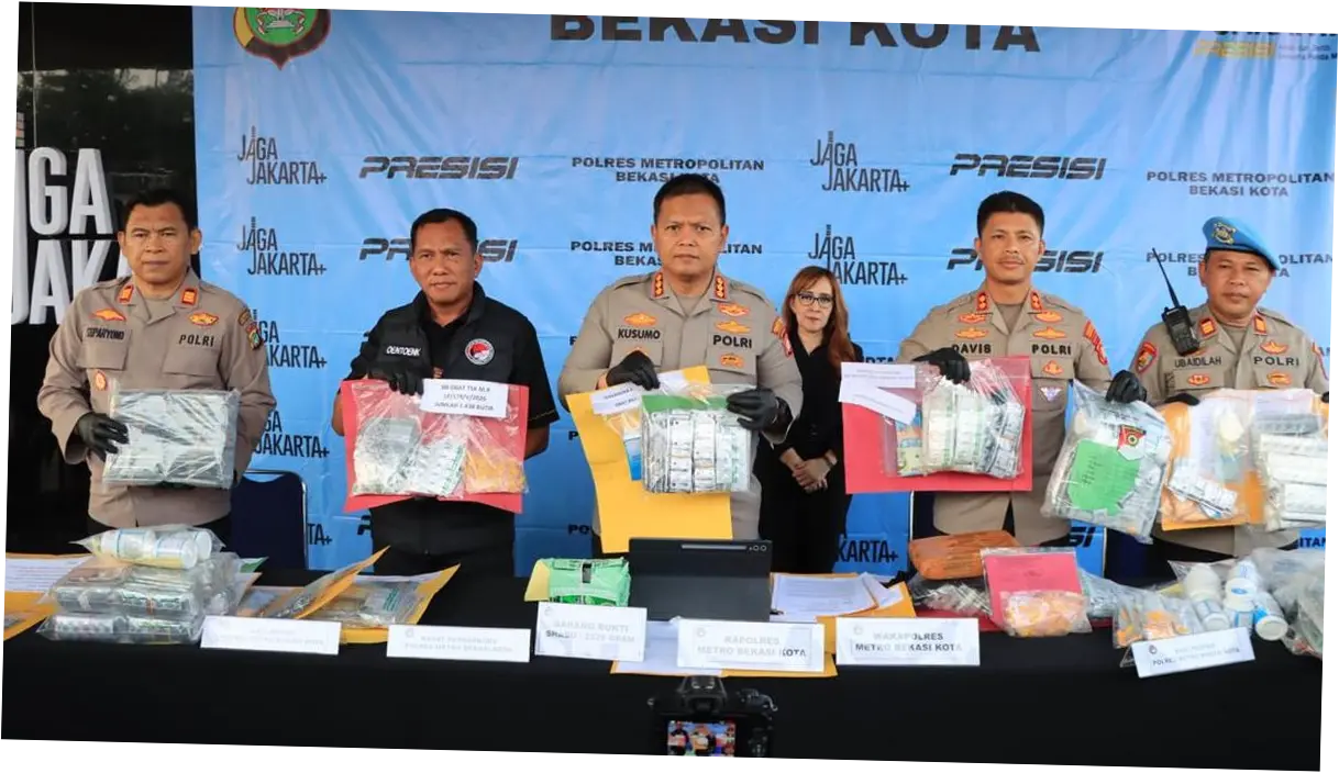 Polres Bekasi Kota Ungkap 102 Kasus Narkotika 2 Bulan, Tersangka 121 Orang