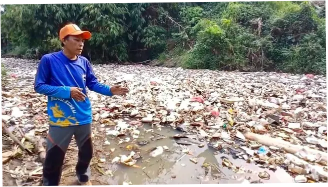 Sungai Cibanten Kota Serang Dipenuhi Sampah, 15 Ton Berhasil Diangkut