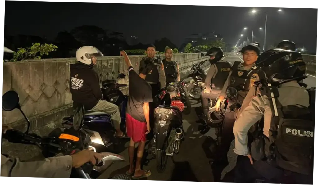 Polisi Bubarkan Balap Liar di Cileungsi Bogor, 9 Orang Ditangkap