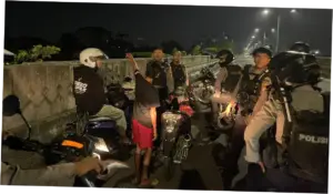 Polisi Bubarkan Balap Liar di Cileungsi Bogor, 9 Orang Ditangkap