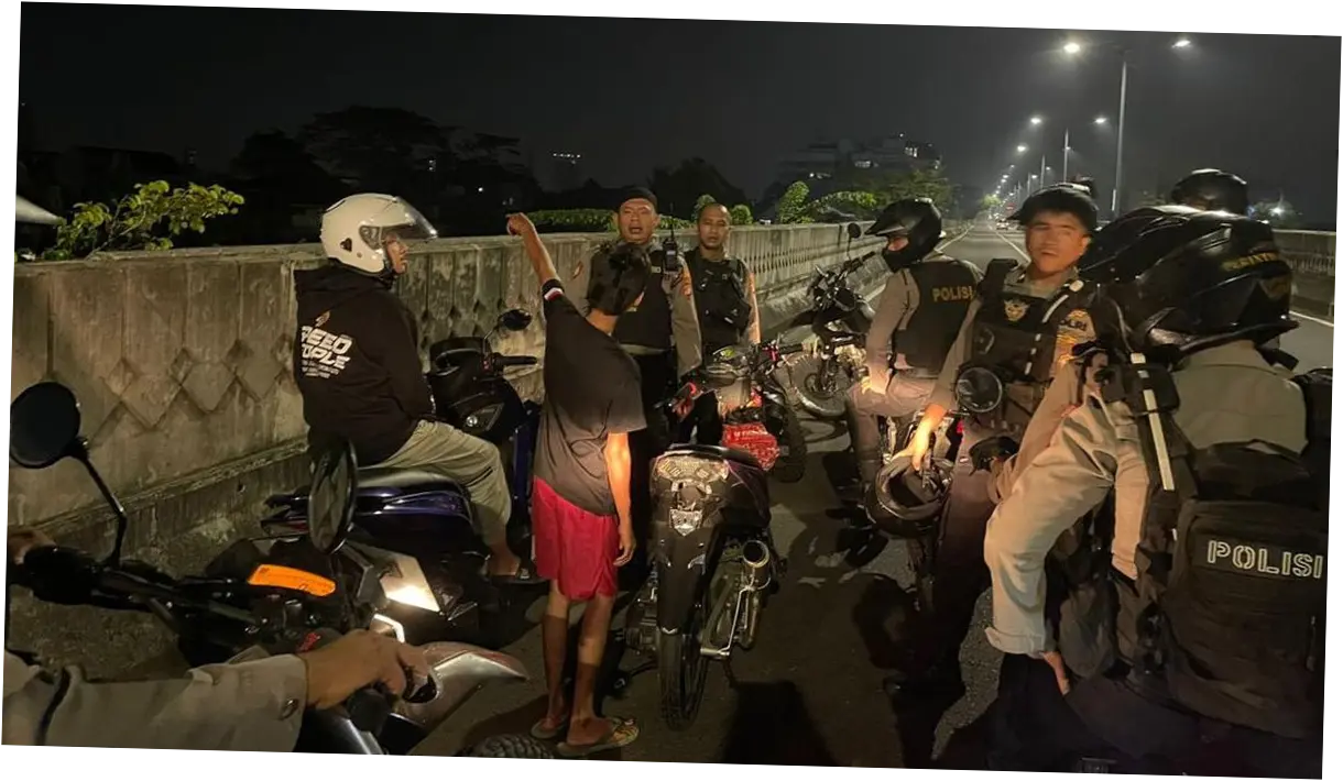 Polisi Bubarkan Balap Liar di Cileungsi Bogor, 9 Orang Ditangkap