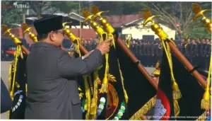 Prabowo Beri Tanda Kehormatan Nugraha Sakanti ke 11 Satker Polri